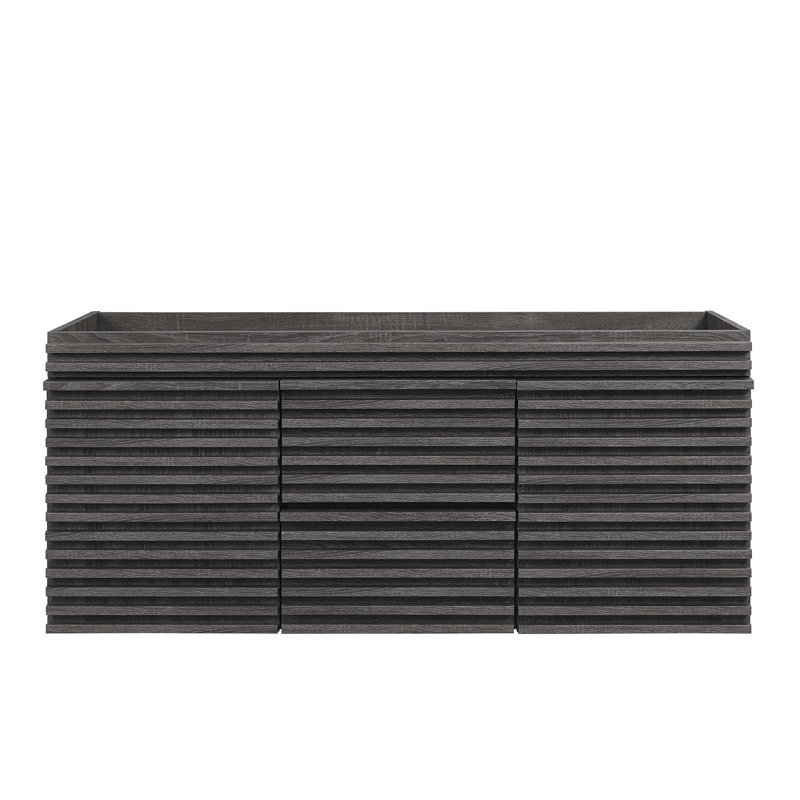 Base de meuble-lavabo mural simple 18 po Modway seulement, Gris anthracite