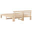 Bed Frame with Headboard Solid Pine Wood-2092905519-2092905528