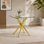 Table haute de bar carrée de 91 cm (36 po) de hauteur, style bistro/pub, avec repose-pieds en métal-412905591-412905597