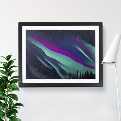 Uplifting Northern Lights Abstract - Framed Print