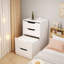 Ensemble de coiffeuse avec miroir lumineux et tabouret de rangement blanc