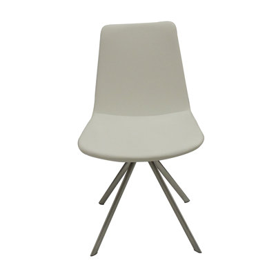 Naing Faux Leather Seat Waiting Room Chair with Metal Frame