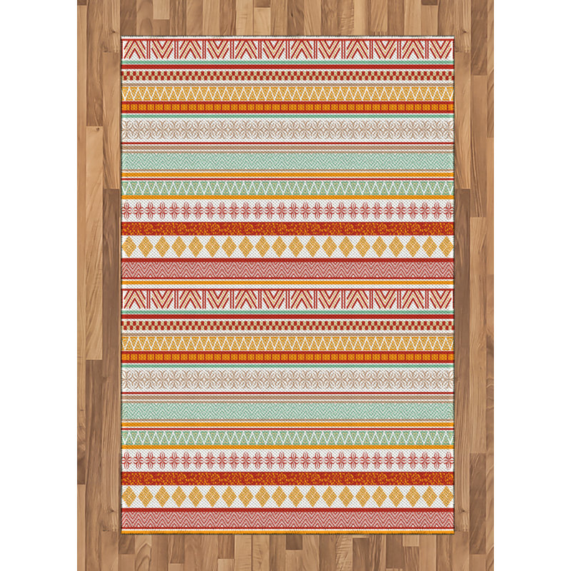 Tapis décoratif Tribal, Rectangle— 4 pi x 5 pi 8 po