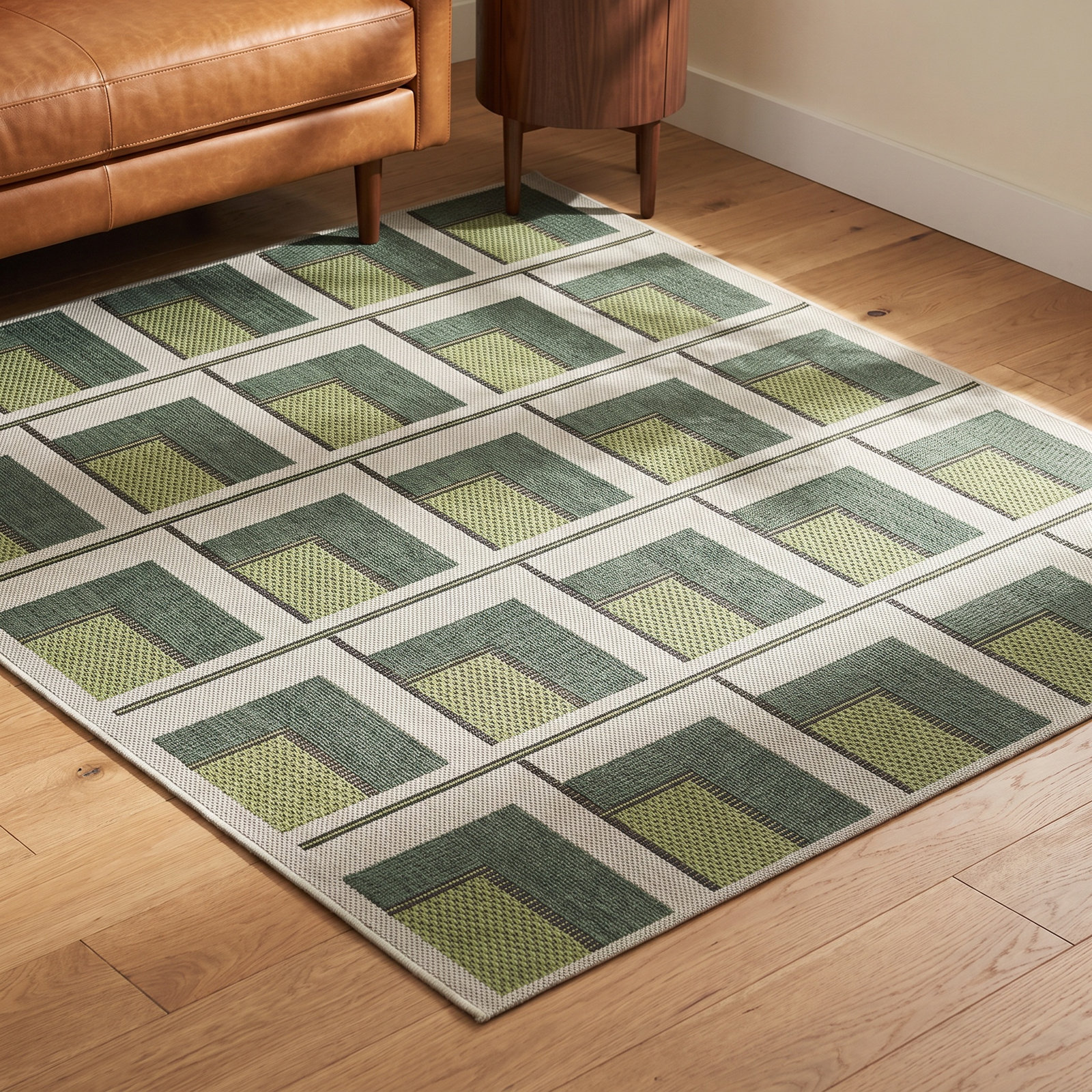 Kamran Indoor/Outdoor Geometric Rug, Rectangle 5'3" x 7'