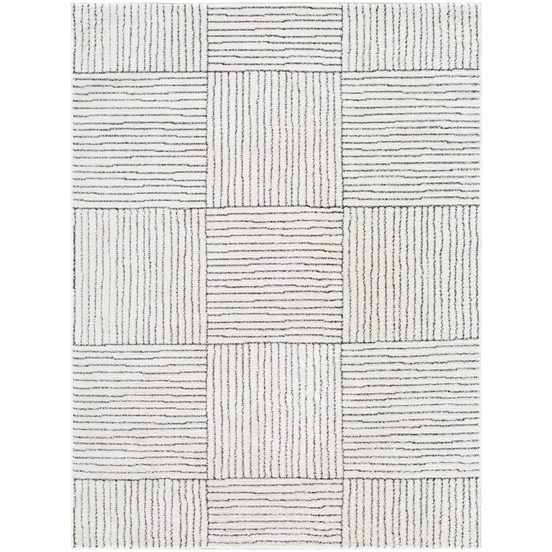 Beyanka Chequered Machine Tufted Area Rug, Rectangle 160 x 213 cm