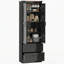 Garde-manger 67 po de hauteur avec tablettes réglables, noir-475370362