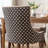 Bronze Nail Head Upholstered Side Dining Chair-1225742216