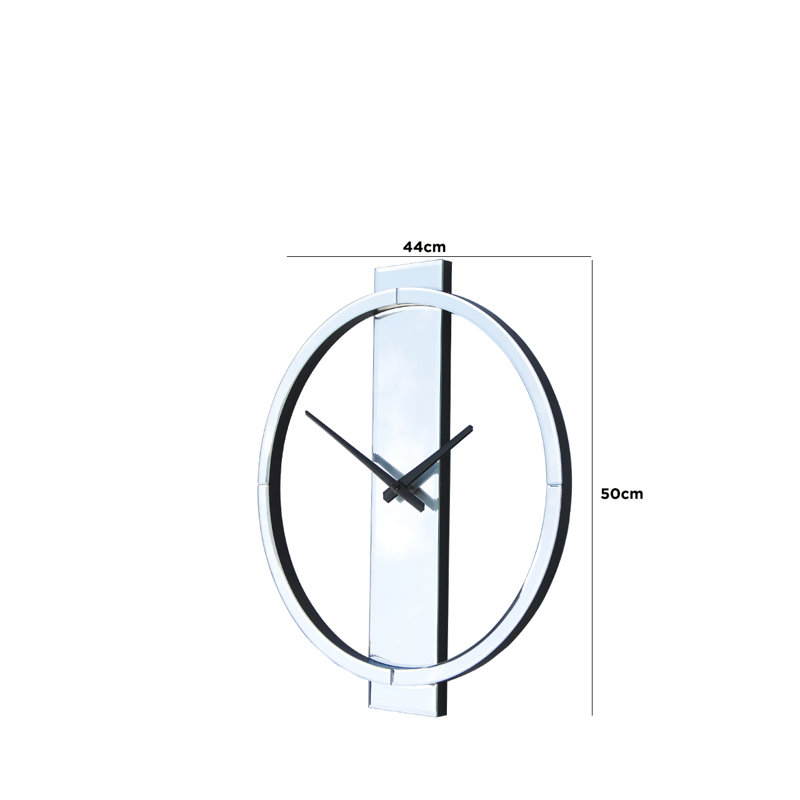 Arbane Metal Wall Clock, 44cm H x 50cm W x 2cm D