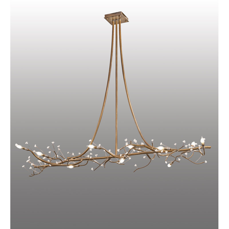12 - Light Dimmable Modern Linear Chandelier