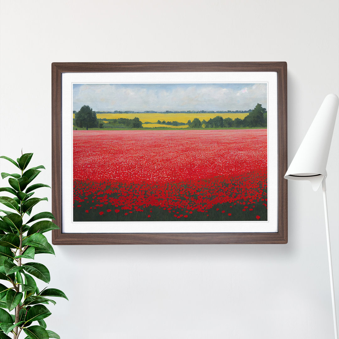 XH1022-607X An Enigmatic Poppy Field Flowers - Single Picture Frame Print