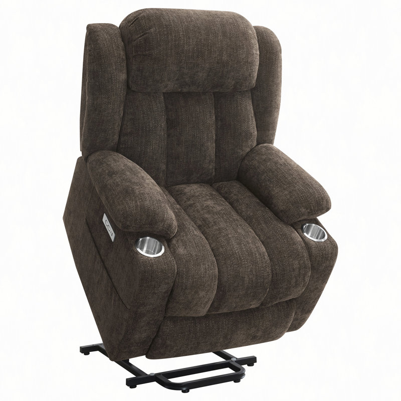 Fauteuil inclinable Beca, Tissu brun foncé