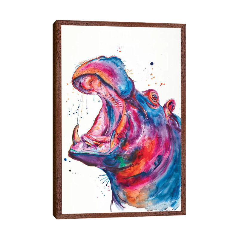 Hip Hip Hooray by Weekday Best - Painting on Canvas, 66.04 cm H x 45.72 cm W, Classic Brown Wood Framed