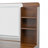 47" Vintage Makeup Vanity Desk With LED Mirror, 5 Storage Drawers & Adjustable Brightness, Dark Walnut-457882262