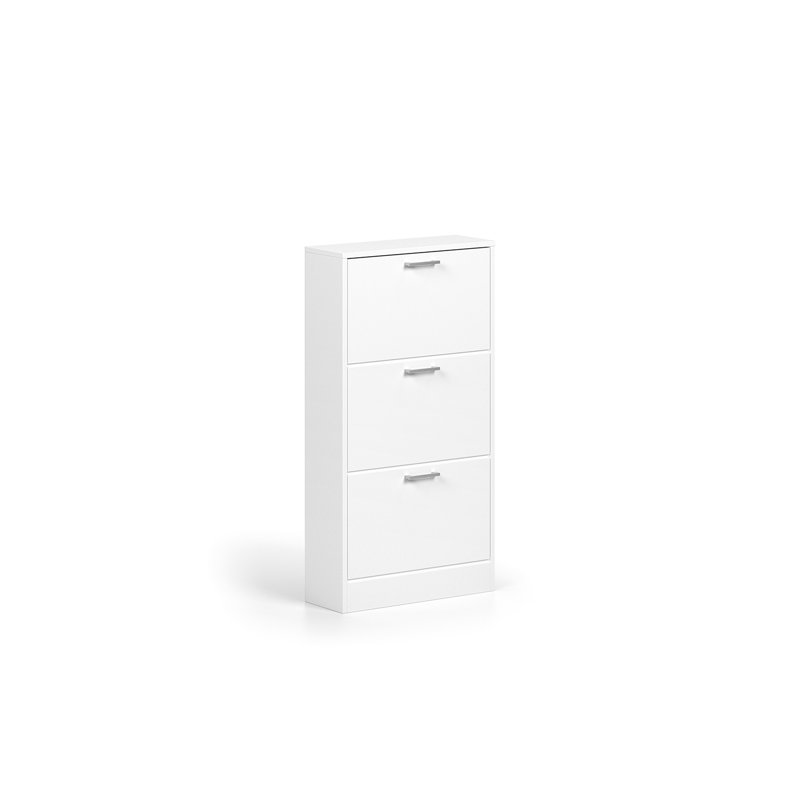9 Pair Flip Down Shoe Storage, White