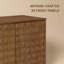 Meuble de rangement à 2 portes, meuble d'appoint en bois massif avec portes sculptées à la main en 3D, système de rangement modulaire, meuble extensible pour salon et meuble télé, montage facile, aspect teck-1590486303