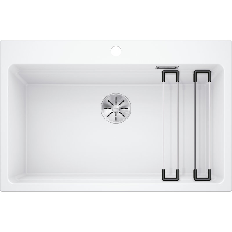 Etagon Single Bowl Inset Kitchen Sink, White