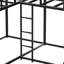 L-Shaped Bunk Bed With Slide And Short Ladder, Black