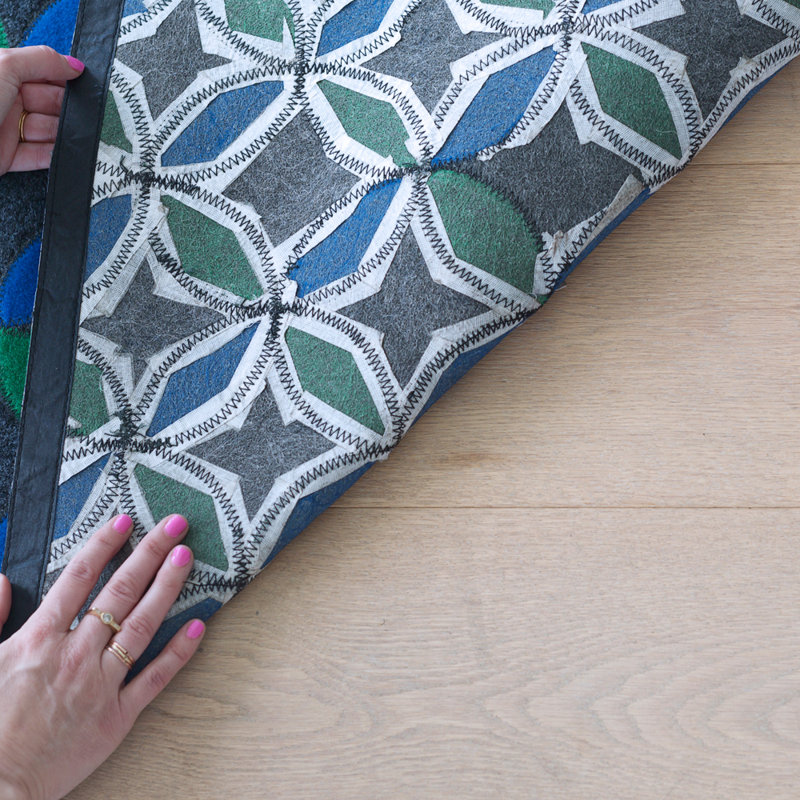 Aladdin Geometric Area Rug in Blue, Rectangle 9'10" x 13'1"