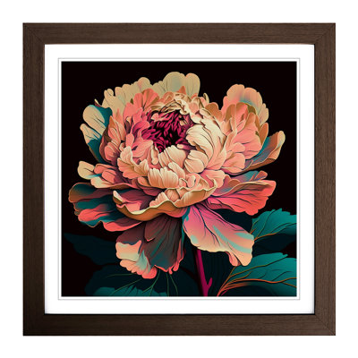 Peony Flower - Framed Print