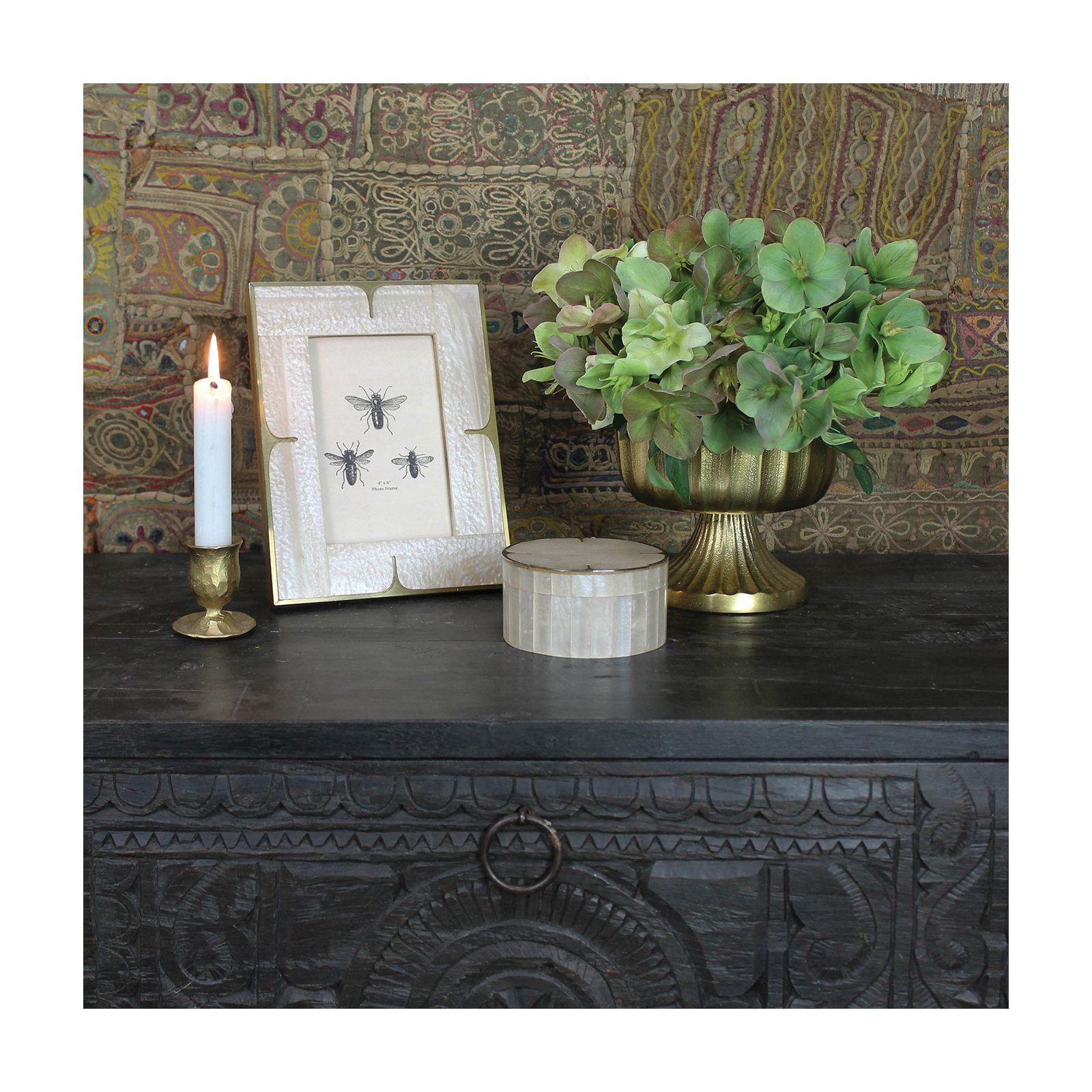 Taper Candleholder, Brass