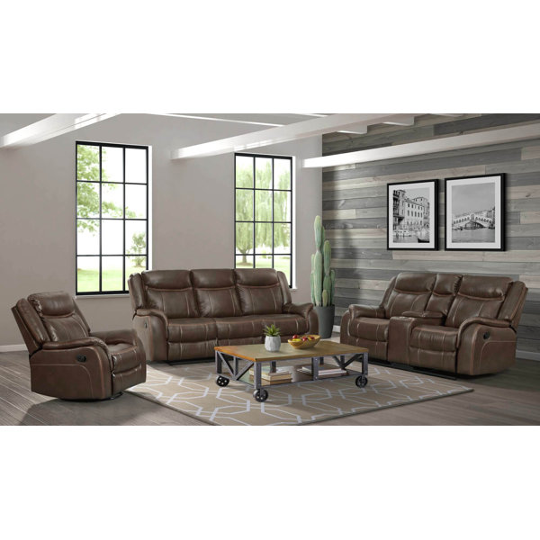 Latitude Run® 3 - Piece Faux Leather Living Room Set - Wayfair Canada