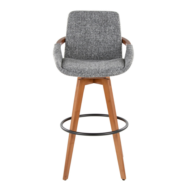 Tabouret pivotant Whitacre, Similicuir brun, Tabouret de bar (siège d'une hauteur de 29 po)