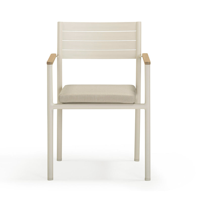 Chaise de salle à manger d'extérieur crème Victoria - ensemble de 2