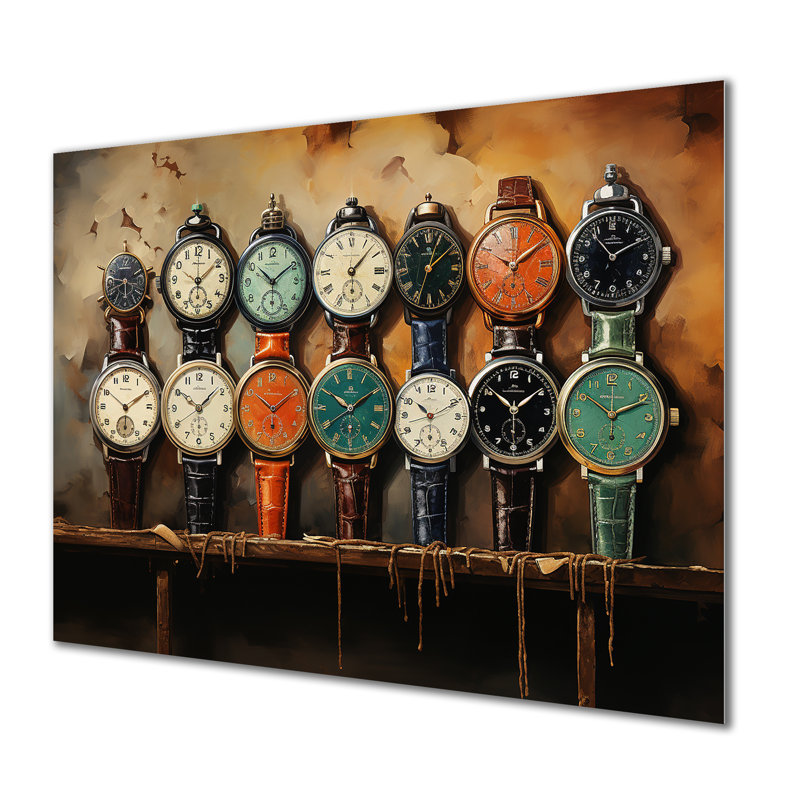 Rétro horloge 1 - Montres rétro, art mural en métal MT136819, H 30 po x l 40 po x P 1,5 po