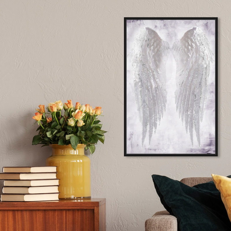 Wings of Angel Amethyst - impression sur toile tendue, H 36 po x l 24 po, Noir