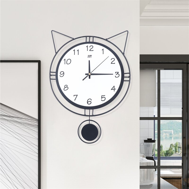 Minimalist Creative Cartoon Cat-Ears Wall Clock