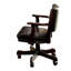Fauteuil en cuirette avec roulettes