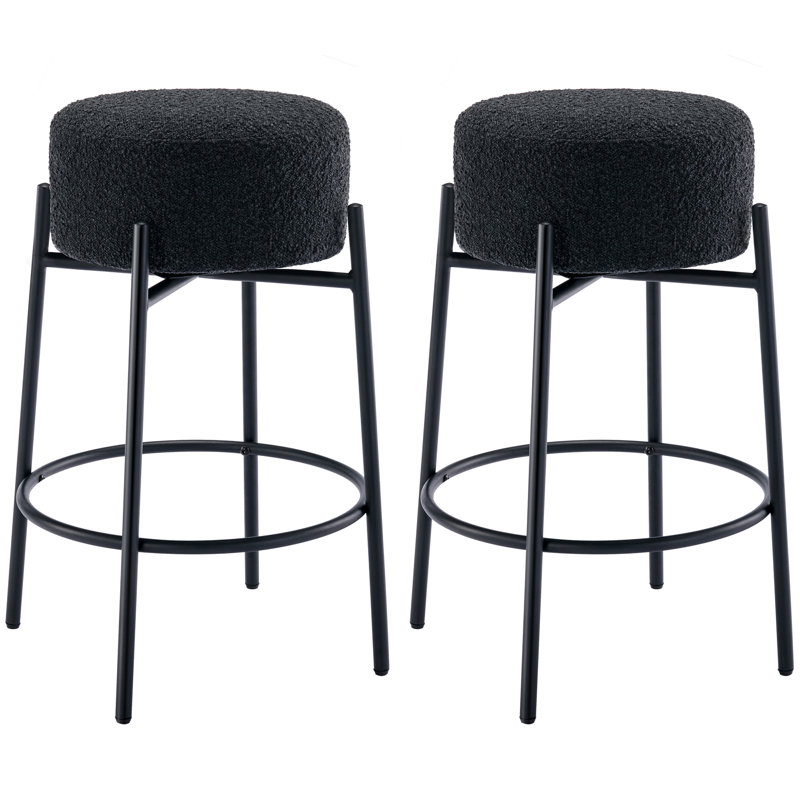 67.8cm Swivel Bar Stool, Black, 2