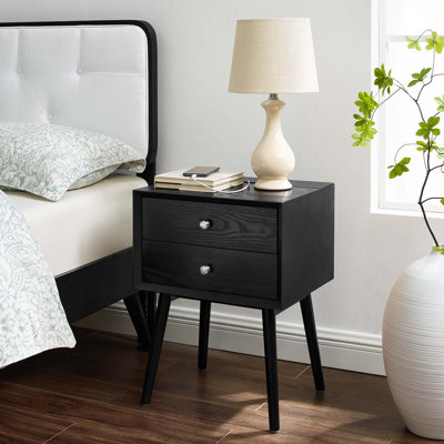 Ember Wood Mid-century Modern Nightstand