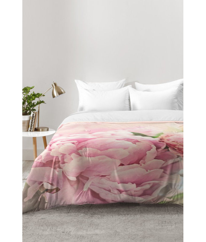 Ensemble d'édredon pivoines, Édredon pour lit simple TG + 1 taie décorative