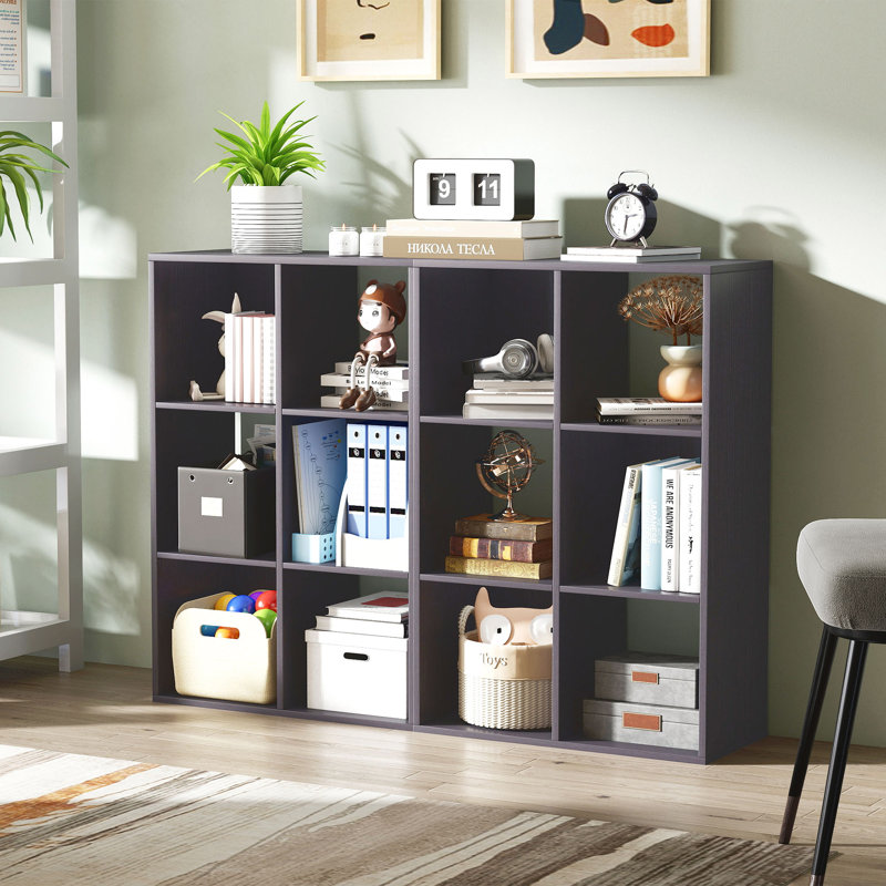 91.5cm H x 61.5cm W Cube Bookcase, Grey