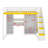 Multifunctional Loft Bed Featuring Built-In Stair Storage, Vanity Desk, Wardrobe, USB Ports & LED Lights-557326916