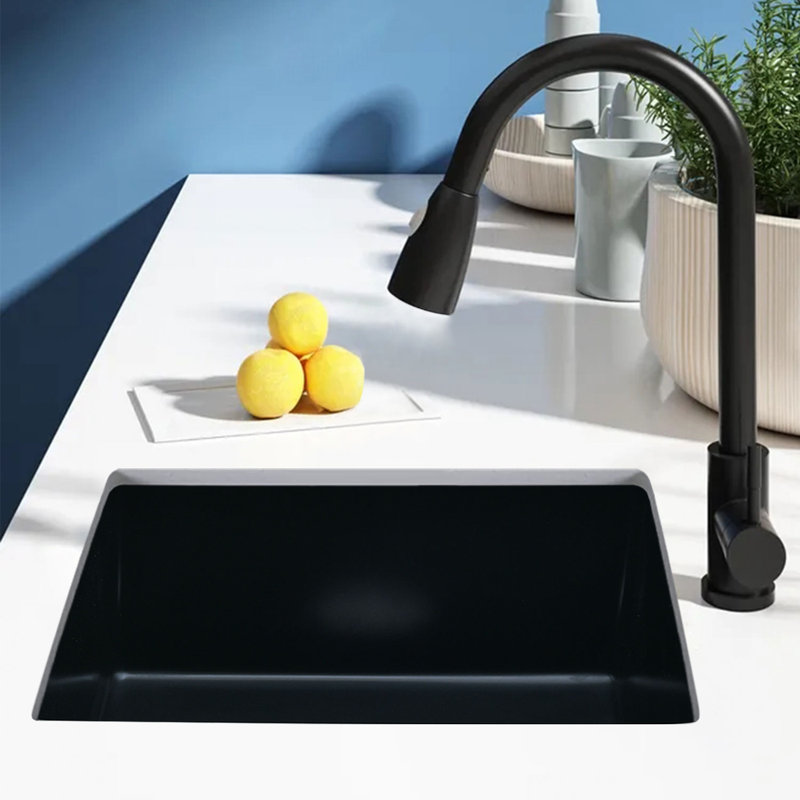18.11'' L Single Bowl Quartz Kitchen Sink