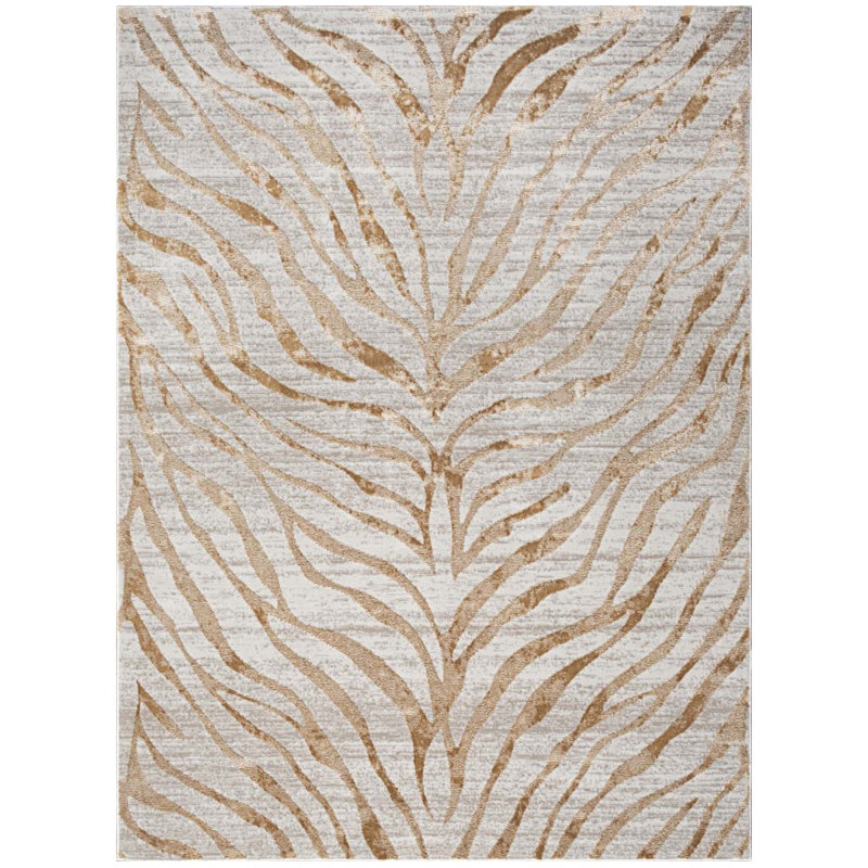 Modern Animal Print Pattern Area Rug, Living Room Rug, Glam Rug, Runner 2'7" x 7'3"