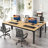 78'' Large Light Walnut Dining Table for 6-8