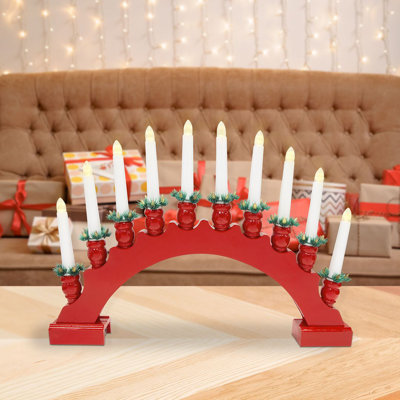 Taper Candle with Wood Holder