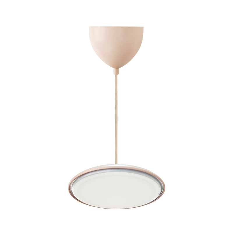 1 - Light Pendant, 6cm H x 25cm W x 25cm D, Dusty Rose, 0.9 W