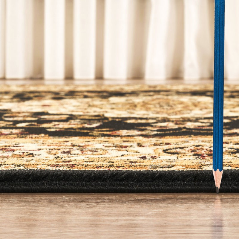 2 ft. x 3 ft. Area Tarcha, Black, Rectangle 2' x 3'