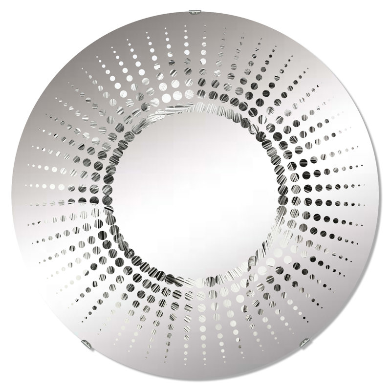 Miroir d'appoint Palm Tree Desert Oasis II, 23,6 po x 23,6 po
