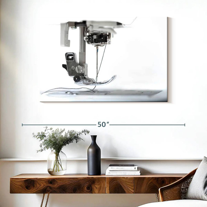 Senne Sewing Machine Close-Up, 26" H x 39" W
