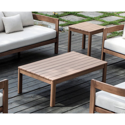 Table de bout d'extérieur en bois d'acacia Newport Glenmore
