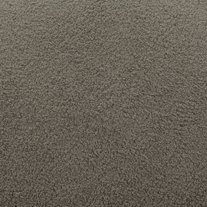 Upholstered Slipper Chair, Gray Polyurethane