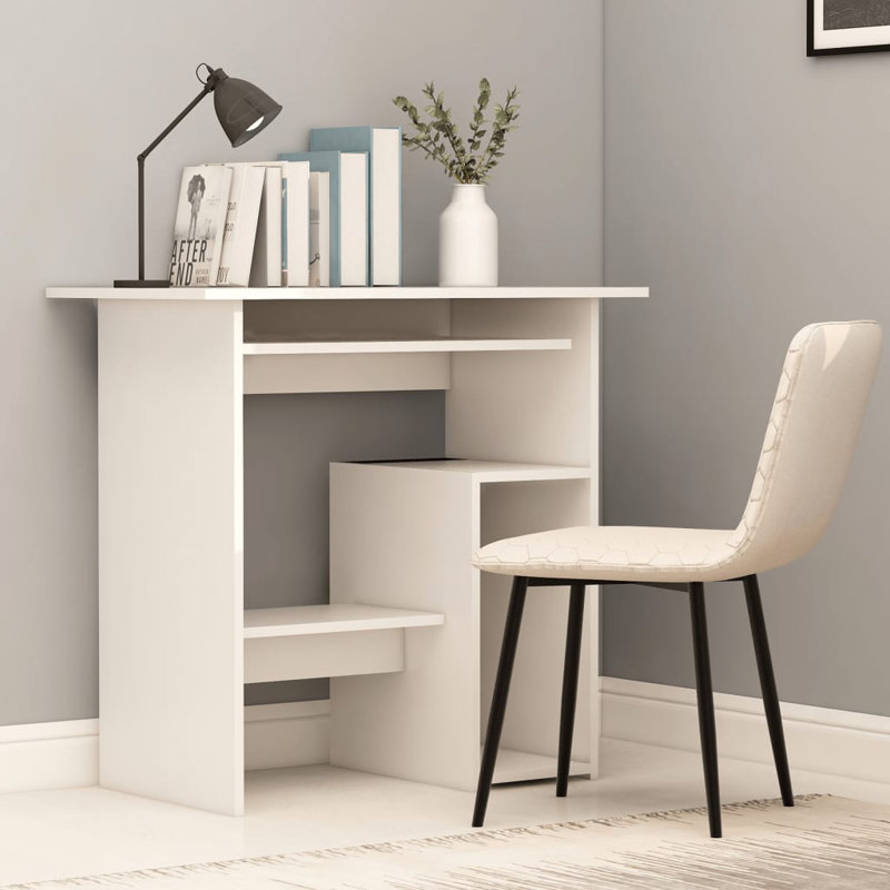 Desk 80x45x74 cm Engineered Wood, White, Right