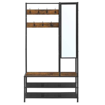 Airianna 98 cm W Hall Tree with Storage Bench and Shoe Storage