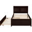 Lit simple avec lit gigogne et bibliothèque élégante - Petite chambre à coucher qui transforme les petits espaces-1920027198-1920027171