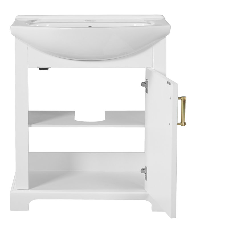 20-inch Bathroom Vanity with Ceramic Sink, White